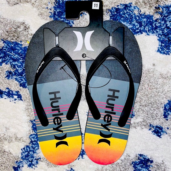 Hurley One and Only Breakwater Flip Flops Sz 11 - Picture 1 of 5